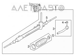 Capăt de direcție stânga Nissan Rogue 14-20 nou aftermarket CTR