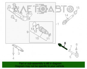 Bară de direcție stânga Mercedes W211 E350 02-09 nouă, neoriginală CTR.