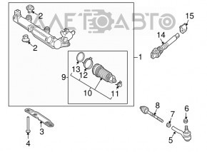 Bară de direcție stânga Mercedes W211 E350 02-09 nouă, neoriginală CTR.