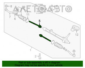 Bară de direcție dreapta Nissan Versa 12-19 SUA nouă, neoriginală CTR.