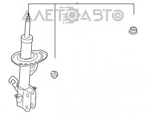 Стойка амортизатора в сборе передняя левая Nissan Leaf 18- под 40 kWh