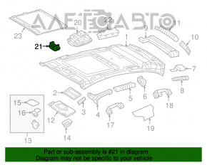 Plafonul de iluminare din partea dreapta față a Mercedes GLC 16-22, bej