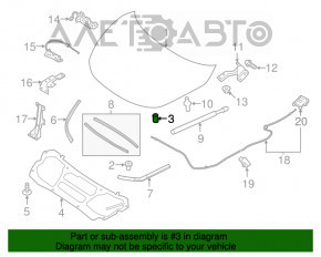 Bara de protecție a capotei Nissan Murano z52 15-