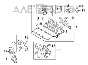 Protecția curelei de distribuție VW Passat b7 12-15 USA 2.0 TDI internă