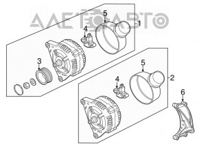 Generatorul Audi Q7 4L 10-15 cu răcire