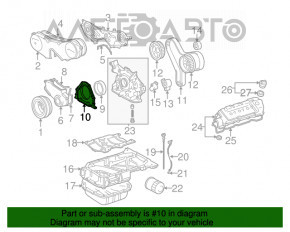 Крышка коленвала задняя Toyota Highlander 08-13 hybrid 3MZ-FE