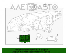 Suportul de prindere a bara de protectie fata sub farul stang Nissan Leaf 18-