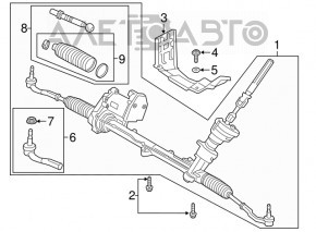 Bară de direcție dreapta Volvo XC90 16-22 nouă originală