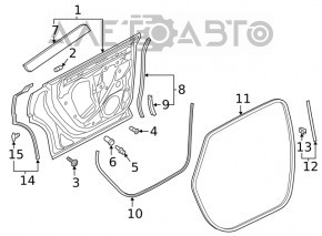 Garnitura ușii spate inferioare stânga Audi Q8 19-