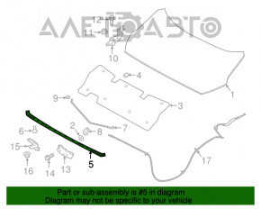 Garnitura capotei stâng Nissan Leaf 18-