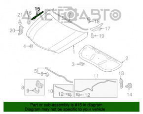 Амортизатор капота левый Hyundai Sonata 11-15