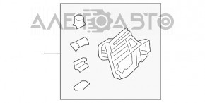 Deflectorul de aer cu capac pentru conducta de aer stânga Audi A5 F5 17- capac din lemn negru