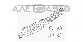 Дефлектор воздуховода с накладкой центральный и правый Audi A5 F5 17- накладка под черное дерево