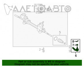 Capăt de direcție dreapta Toyota Camry v70 18- nou, neoriginal CTR