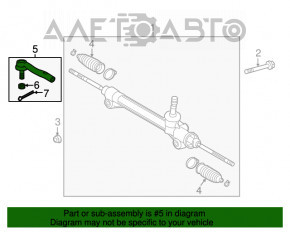 Рулевой наконечник правый Toyota Camry v55 15-17 usa CTR