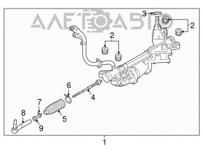 Bară de direcție dreapta pentru Subaru Impreza 17- GK, nou, neoriginal, CTR.