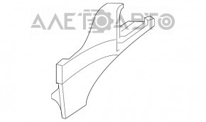 Capacul panoului frontal stânga Mercedes GLC 16-19 gri, cleme