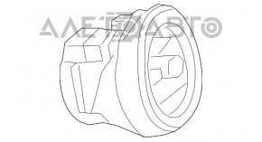 Deflectorul de aer al conductei de admisie din față, dreapta, pentru Mercedes GLC 16-22, negru.