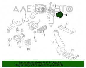 Deflectorul de aer al conductei de admisie din față, dreapta, pentru Mercedes GLC 16-22, negru.