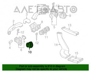 Deflectorul conductei de aer din panoul frontal stânga Mercedes GLC 16-22 negru