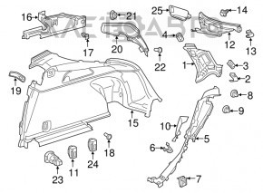 Butonul de rabatare a scaunelor din spate stanga pentru Mercedes GLC 16-22