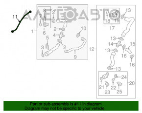 Sistem de racire teava retur rezervor radiator Audi A6 C7 16-18 rest 2.0 nou OEM original