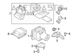 Кронштейн ABS Audi A6 C7 16-18 рест, нижний OEM