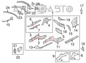 Распорка передних стаканов Audi A6 C7 12-18