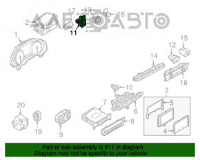 Butonul de control al iluminării panoului de instrumente și al temporizatorului Audi A6 C7 12-18