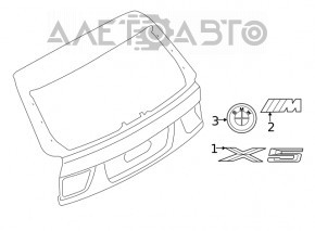 Эмблема значок BMW двери багажника BMW X5 E70 07-13