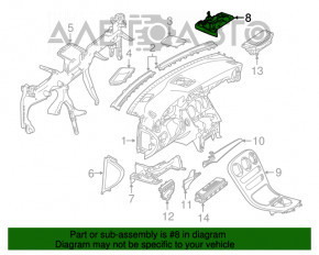 Capacul panoului frontal al spatiului pentru picioarele soferului Mercedes GLC 16-22