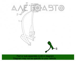 Catarama centurii de siguranta pentru sofer Subaru Legacy 15-19 bej cu senzor