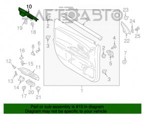 Manșon de control al geamului electric din față dreapta pentru Mitsubishi Outlander 14-20