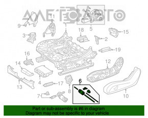 Мотор продольной регулировки водительского сиденья Mercedes GLC 16-22