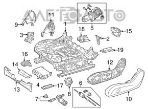 Мотор продольной регулировки водительского сиденья Mercedes GLC 16-22