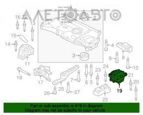 Подушка двигателя левая VW Beetle 12-13 2.0T