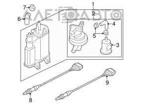 Лямбда-зонд второй VW Beetle 12-14 2.0T, 2.5