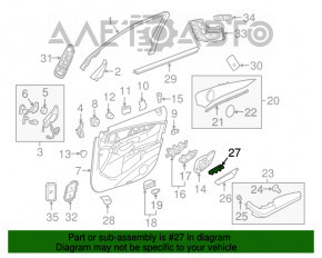 Capacul de control al geamului electric din față stânga pentru Mercedes GLC 16-22, culoare bej