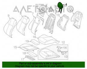 Pernele pentru tetiere pentru scaunul șoferului Mercedes GLC 16-22, piele bej.