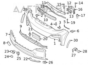 Colțul longeronului din față stânga BMW i3 14-20, nou, original OEM