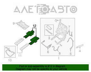 Capacul scaunelor din al doilea rând stânga Infiniti JX35 QX60 13- spate dreapta, negru.