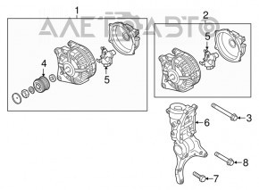 Corpul filtrului de ulei Audi A6 C7 16-18 restilizat