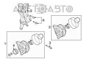 Генератор Audi A6 C7 16-18 2.0T 180 Amp, Valeo