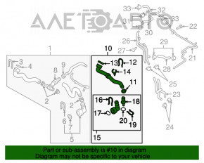 Racordul de răcire inferior VW Beetle 12-13 2.0T cu conexiuni rapide