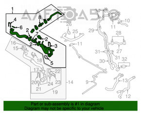 Racordul de răcire superior VW Beetle 12-13 2.0T cu conexiuni rapide