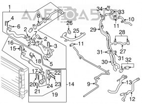 Racordul de răcire superior VW Beetle 12-13 2.0T cu conexiuni rapide