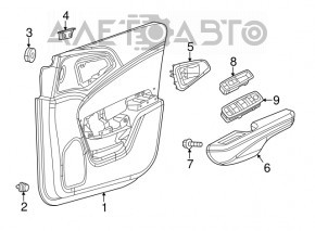 Ручка двери внутр передняя правая Chrysler 200 15-17 хром