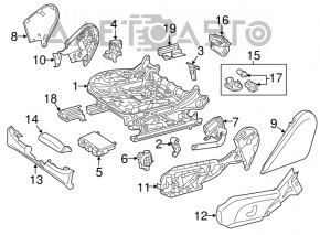 Controlul scaunului șoferului Mercedes GLC 16-22