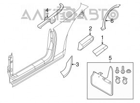 Bara de noroi spate dreapta VW Beetle 12-19