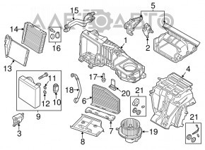 Корпус печки голый VW Beetle 12-19